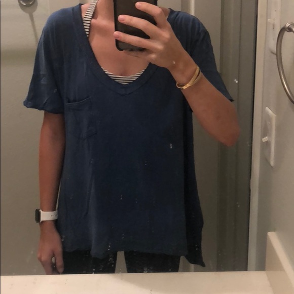 Blue Free People Tshirt - Picture 2 of 2